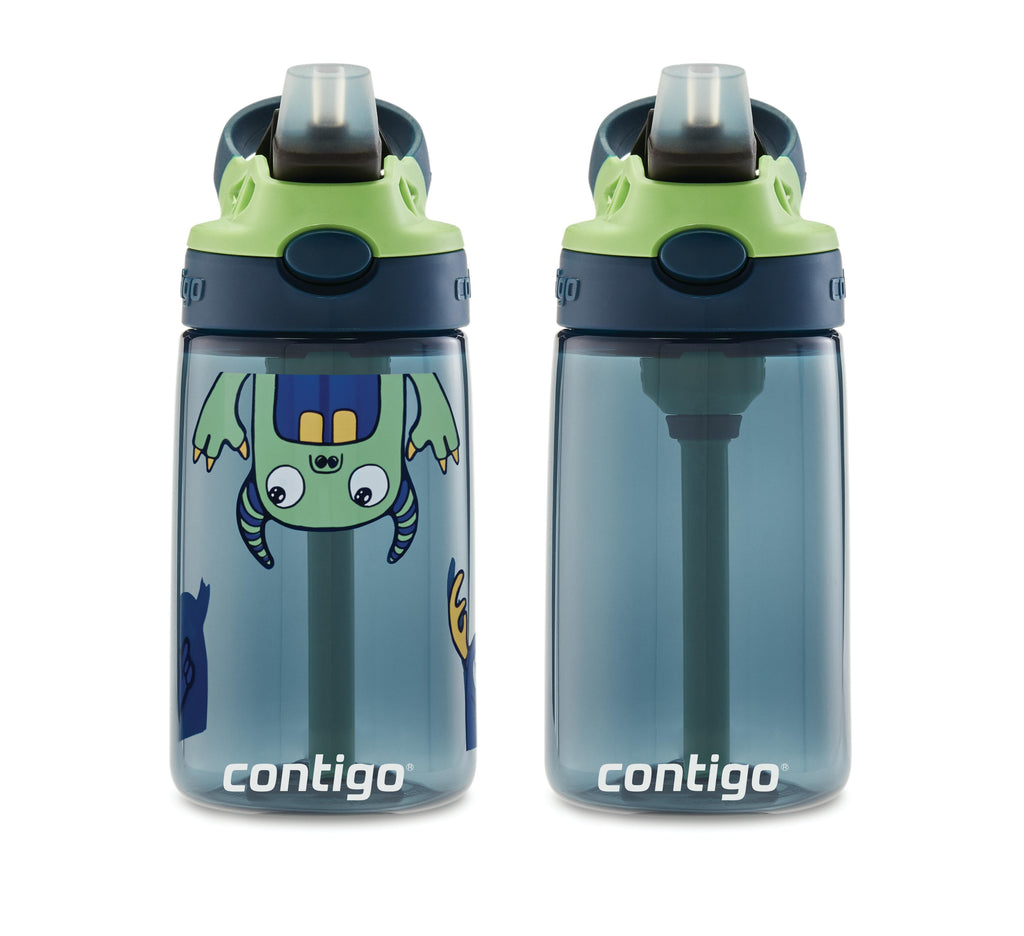 Contigo® Kids Straw Water Bottle with AUTOSPOUT® Lid, 14oz., 2 Pack