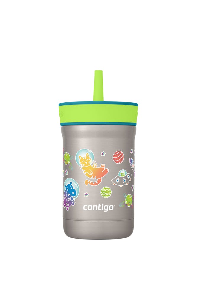Kids Leighton Spill-Proof Stainless Steel Tumbler with Straw, 12oz X1